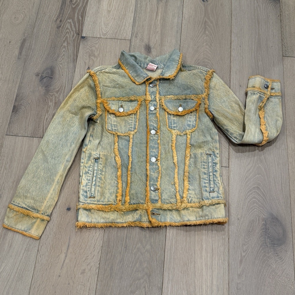 Revice Fringe Denim Jacket Unisex Small‎
